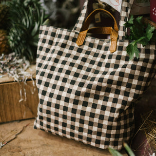 Carryall Tote - Winter Gingham - Ink