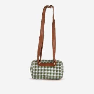 Block Print Belt Bag - Winter Gingham - Olive - JOYN