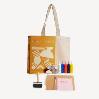 Block Printing Kit - Abstract Print Tote Bag - JOYN