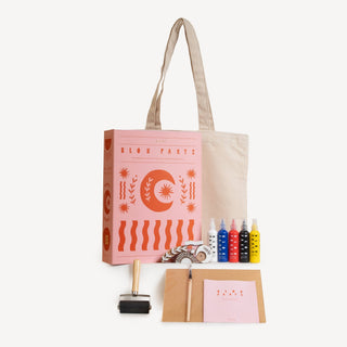 Block Printing Kit - Cosmic Print Tote Bag - JOYN