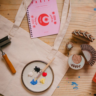 Block Printing Kit - Cosmic Print Tote Bag - JOYN