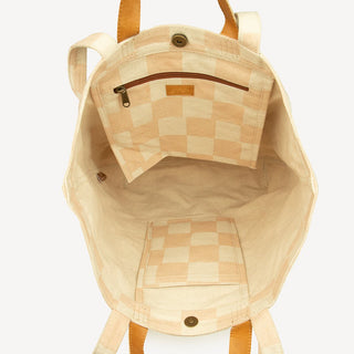 Carryall Canvas Tote - Large Checkerboard Print - JOYN