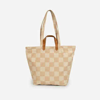 Carryall Canvas Tote - Large Checkerboard Print - JOYN