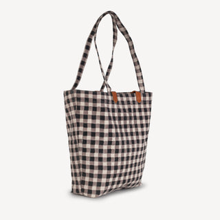 Carryall Tote - Winter Gingham - Ink - JOYN