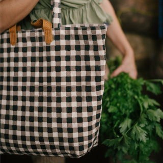 Carryall Tote - Winter Gingham - Ink - JOYN