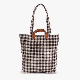 Carryall Tote - Winter Gingham - Ink - JOYN