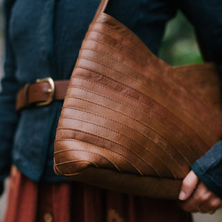 Crisscross Handbag - Vintage Brown - JOYN