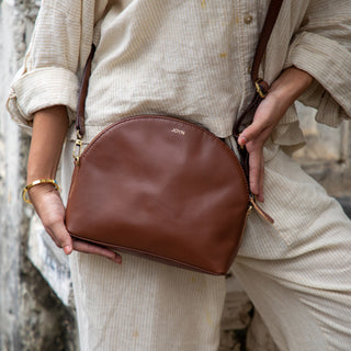 Halfmoon Crossbody - Chocolate Brown - JOYN