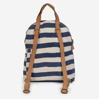 Halfmoon Laptop Backpack - Large Cobalt Stripe Print - JOYN