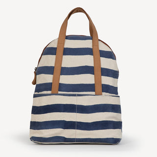 Halfmoon Laptop Backpack - Large Cobalt Stripe Print - JOYN