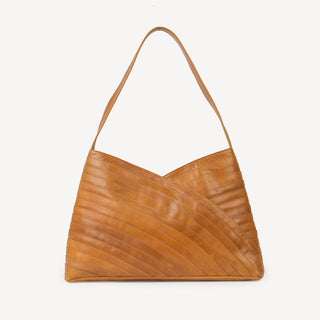 Large Crisscross Shoulder Bag - Camel - JOYN