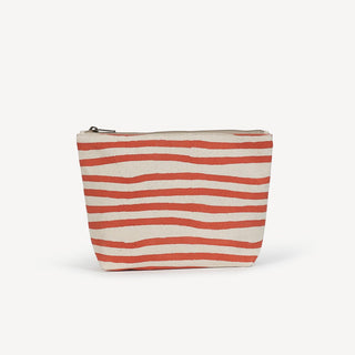 Large Waterproof Pouch - Small Cinnamon Stripe Print - JOYN