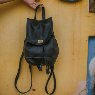 Mini Foldover Backpack - Black - JOYN