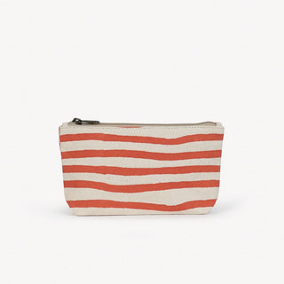 Small Make Up Pouch - Small Cinnamon Stripe Print - JOYN