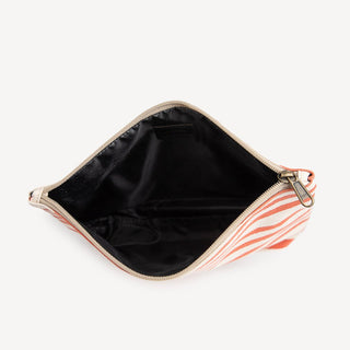 Small Make Up Pouch - Small Cinnamon Stripe Print - JOYN