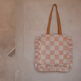 The Momo Tote - Large Checkerboard Print - JOYN