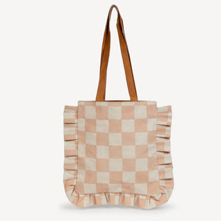 The Momo Tote - Large Checkerboard Print - JOYN