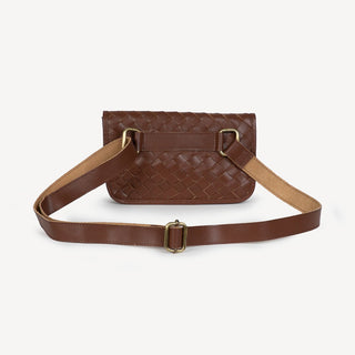 Woven Belt Bag - Chocolate Brown - JOYN