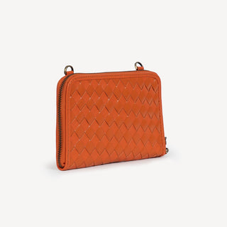 Woven Crossbody Wallet - Burnt Sienna - JOYN