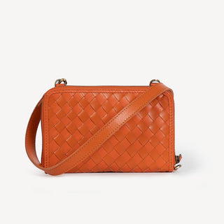 Woven Crossbody Wallet - Burnt Sienna - JOYN