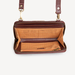 Woven Crossbody Wallet - Plum - JOYN