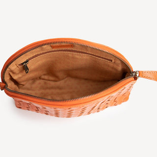 Woven Halfmoon Crossbody - Burnt Sienna - JOYN