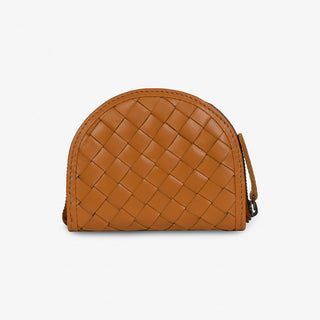 Woven Halfmoon Mini Wallet - Honey - JOYN