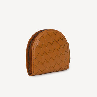 Woven Halfmoon Mini Wallet - Honey - JOYN